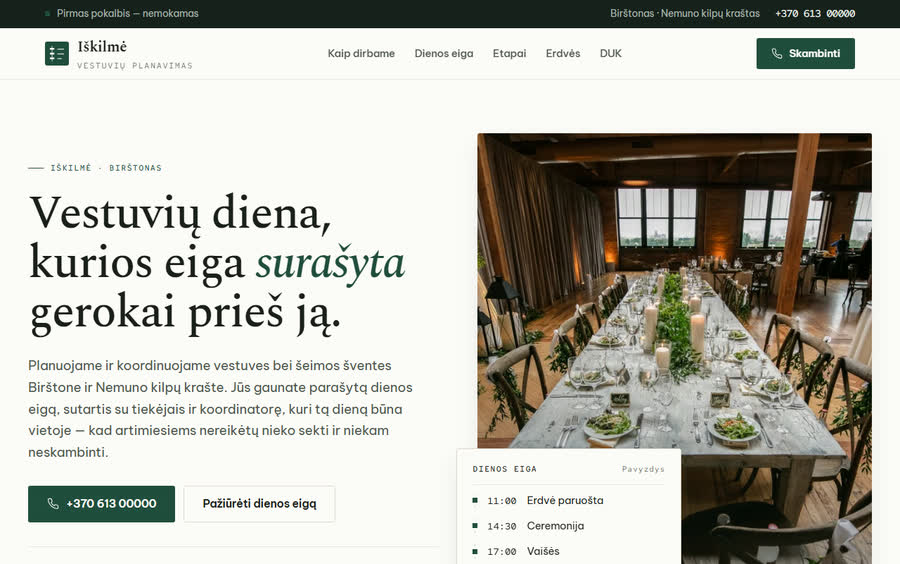 Iškilmė — Karylo sukurta svetainė