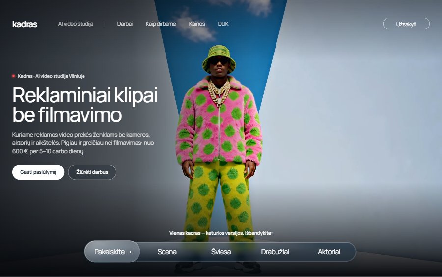 Kadras — Karylo sukurta svetainė