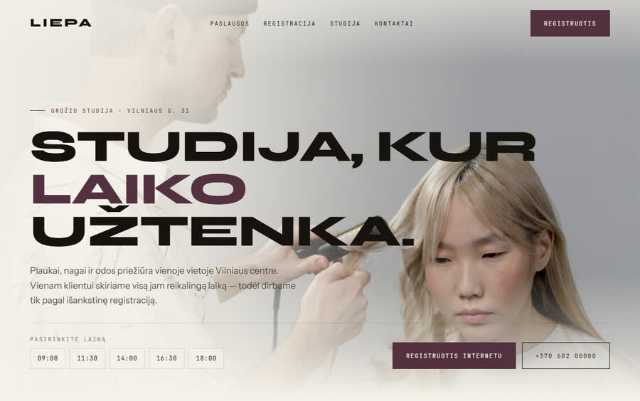 Liepa — grožio studijos svetainė