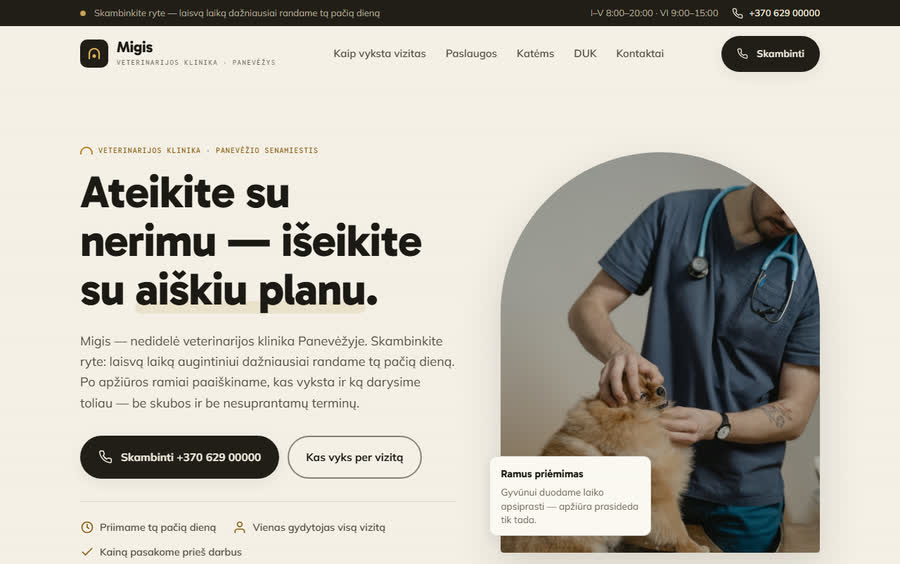 Migis — Karylo sukurta svetainė