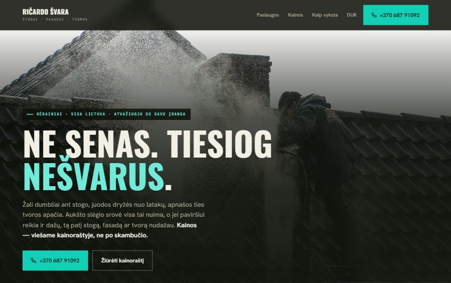 Ričardo Švara — Karylo sukurta svetainė